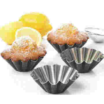 Proveedor de Amazon Juego de 4 unidades Muffin Brioche Mold Pans